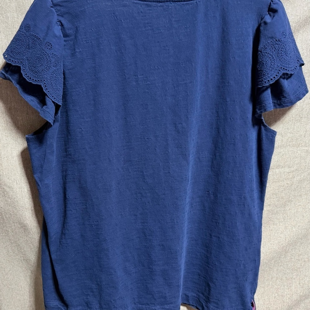 5-Boden Broderie Cotton V-Neck T-Shirt Bundle (White,Black,Pink,Navy,Orange) 16 - Picture 12 of 16